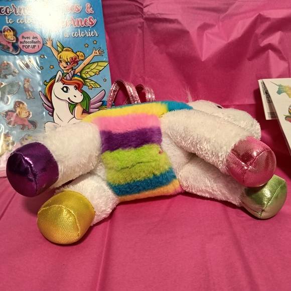 🌈Aurora Unicorn Plush Toy, Unicorn mug,Stickers,Coloriage book, Easter Spring - Picture 3 of 12
